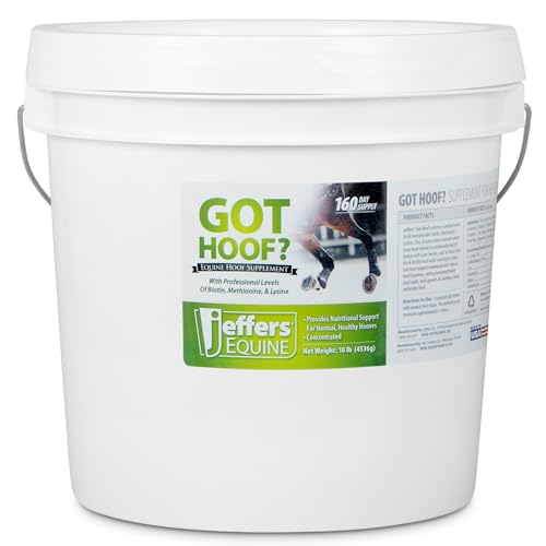 Jeffers Equine Got Hoof? Concentrated Horse Powder Hoof Supplement, 10 lbs - Biotin, Methionine, Zinc & Amino Acids for Safe Hoof Growth, Strength, and Dry Hooves - Includes 1 oz Scoop