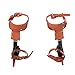 Haofy Tree Climbing Gear Adjustable Height Spurs, Premium Cowhide Leather Leggings with Carbon Steel Spikes for Trimming Logging Fruit Picking Outdoor Adventures, 260lb Weight Capacity