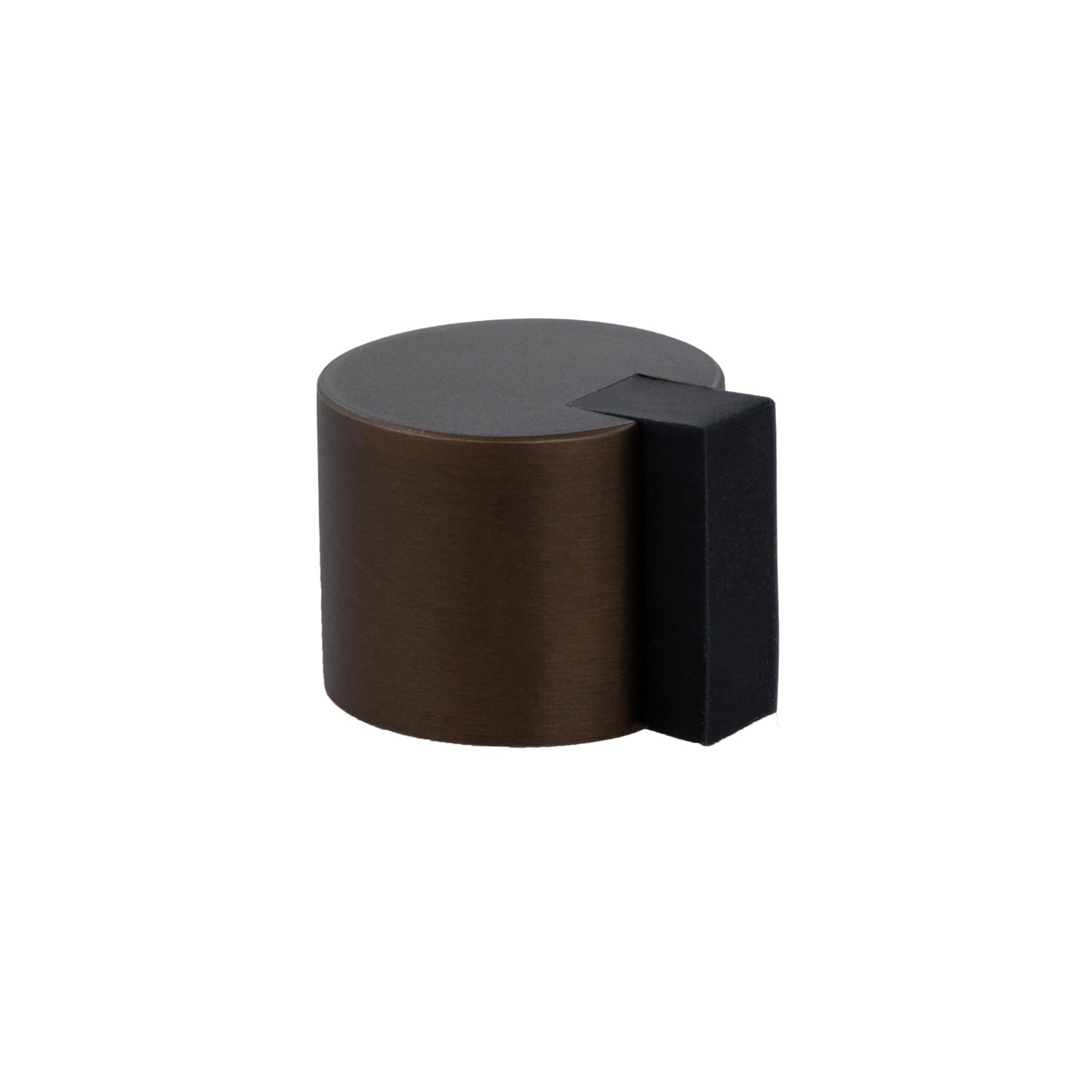 EVI Herrajes | Adhesive Floor Door Stop | Ø24x20mm | Rustic Finish Brass | for Interior and Exterior | Door Protector | 04019324LRU