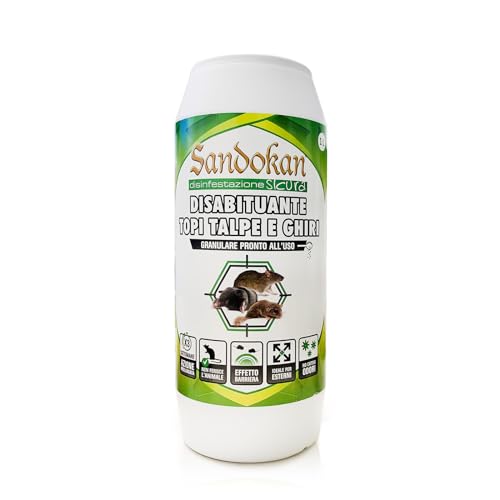 Sandokan Disabituante Topi Talpe Ratti 1 kg Granulare Repellente Ratti Topi Talpe
