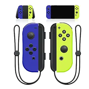 Joycon Controller Compatible with Switch, Wireless Replacement for Switch Joycons, Left and Right Switch Joycon Controller Support Wake-up/Dual Vibration Function/Motion Control (Blue and Yellow)
