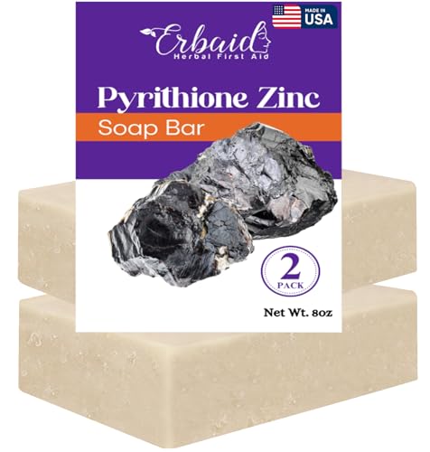 Zinc Soap Bar with Zinc Pyrithione Gentle All-Natural Face & Body Wash Daily Cleansing Formula for Oily Sensitive & Blemish-Prone Skin Exfoliating Bath Bar Skincare Cleanser Made in USA