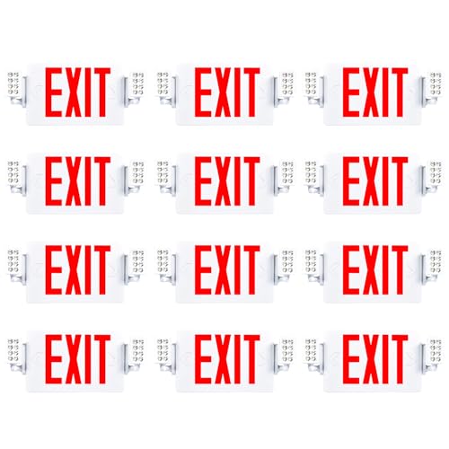 Sunco 12 Pack Exit Signs with Emergency Lights