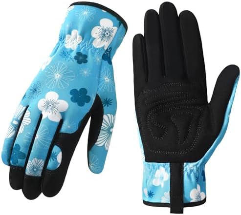 Trifabricy Gardening Gloves for Women, Breathable Leather Garden ...