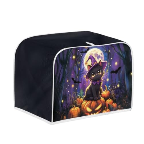 Image of Halloween Purple Pumpkin Cat 4 Slice Toaster Cover