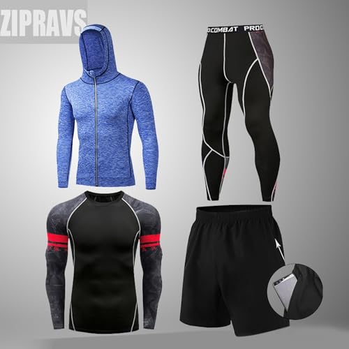 Ensemble de compression hommes survêtement 2 pièces sport