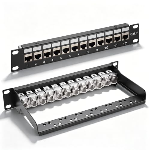 Panneau de brassage modulaire Keystone en acier robuste pour câbles réseau CAT6 et CAT7
