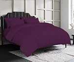 sleepdove® LUXURY EGYPTIAN COTTON 200 COUNT BEDDING SETS DUVET COVER SET (QUILT COVER WITH PILLOW CASES (Double, Plum)