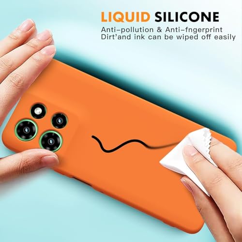 Image of DIZORO Microfiber Candy Case Compatible for Motorola Edge 50 5g Smooth Touch Cushion Liquid Soft Silicone Gel Rubber Phone Cases Non-Slip Full Body Protective Shockproof Back Cover (NEw Coral)