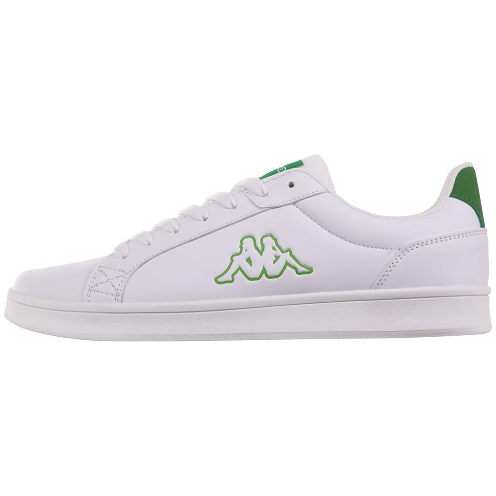 Kappa Deutschland Style Code: 243352 Kelford Unisex Sneaker, White Green, 4 UK