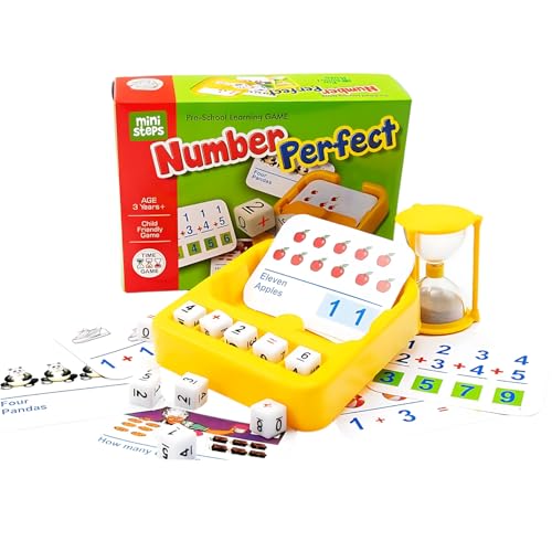 Image of Mini Steps Number Learning Flash Card Game - 2-in-1 Preschool Educational Toy for Kids, Boys & Girls (Ages 3-8)