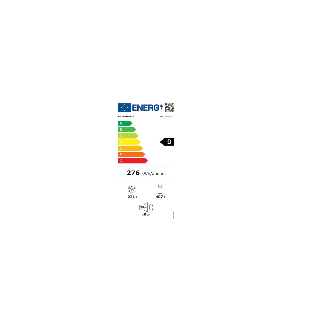 LG Refrigerador americano GSXE90EVDD