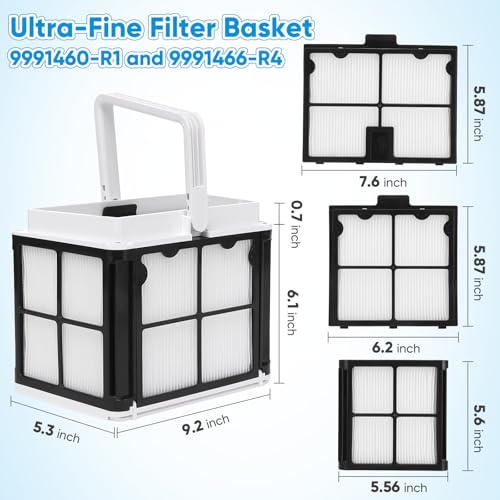 2 Set Ultra Fine Filtration Basket Compatible with Dolphin Robotic Pool Cleaners E10,E20,S50,S100 Active 10/15,Nautilus CC,Echo T15/T25,Active Solo ,Advantage.Filter Panels Part #9991460-R1,9991466-R4 by LBLVBNEWD - Used condition - Image 3