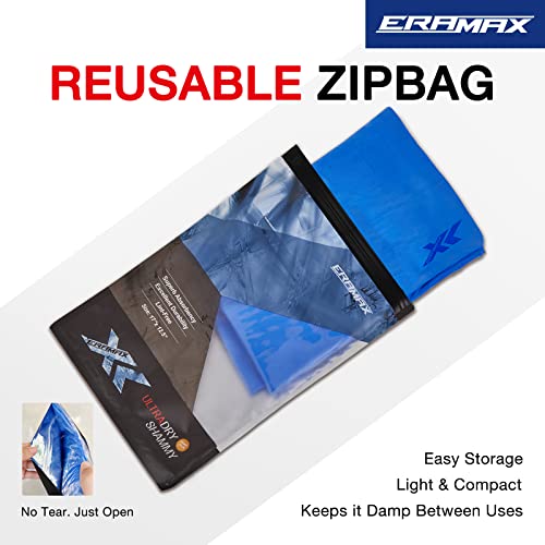 Eramax Premium Ultradry Shammy 4 Pack (2 Large And 2 Small Chamois Cloth For Car) Super Absorbent Shammy Towel For Car Wash And Drying. Professional Car Drying Towel And Work Prefect As A Boat Towel #TOP5