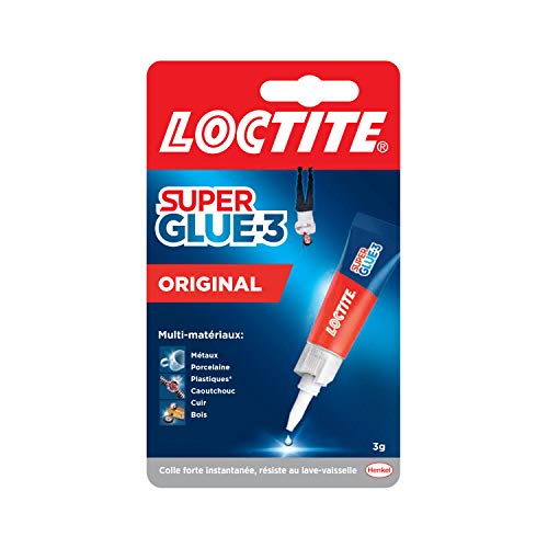 LOCTITE Colles Cyanoacrylates SUPERGLUE-3 Liquide Universal Tube 3g Blister Carton 24uc