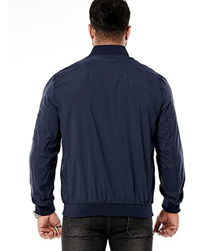 Carwornic Men's Casual Lightweight Bomber Jacket Fall Outdoor Hiking Windbreaker Spring Track Running Sport Baseball Jacket Fashion Varsity Military Flight Coat #TOP3
