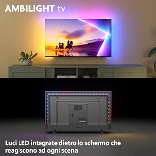 Philips Ambilight 75PUS8510 4K QLED Smart TV - Display 75’’ con piattaforma Titan OS, Pixel Precise Ultra HD e Dolby Atmos Sound - Funziona con Alexa e Google Voice Assistant
