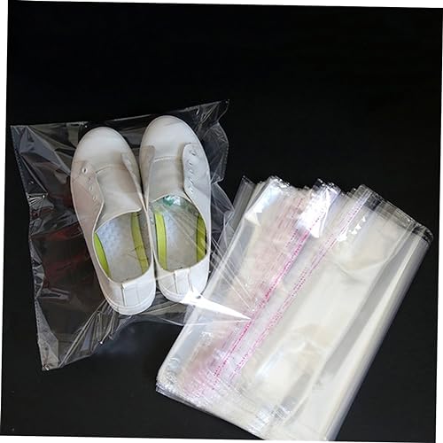Self-sealing Packing Bags 100pcs Garment Bags Plastic for Clothes Shoes and Hair Accessories Storage White 35x45cm 5