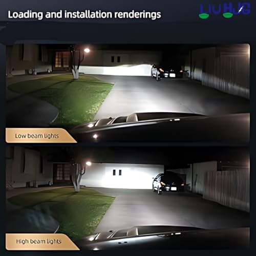 Image of LIU HJG 80W LED White Headlight Bulb | 12V-80V AC /DC | Waterproof & Durable | High Brightness with Heat Dissipation | Universal for Car & Bike | Energy Efficient LED (Pack of 1)