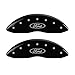 MGP Caliper Covers 10165SFRDBK Black Brake Covers Engraved with Silver Ford Oval (Set of 4 )