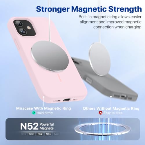 Image of Miracase Magnetic for iPhone 12 Case /iPhone 12 Pro Case, Sand Pink