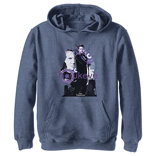 Sweat à capuche Hawkeye Marvel en coton bleu marine pour garçon taille M