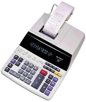 Sharp EL1197PIII 12 Digit Printing Calculator - 12 Character(s) - Fluorescent - Power Adapter Powered