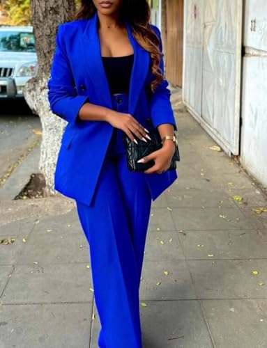 Women's Business Office Christmas Suit Double Breasted Buttons Jacket 2-Piece Set Tuxedos2