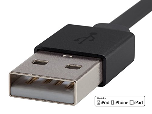 Cable Lightning a USB plano Monoprice que evita enredos y acelera la carga de batería 4
