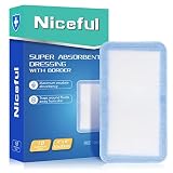 Niceful Super Absorbent Dressing 4"x 8", 5-Layer Absorbent Structure, HSA FSA Eligible, Large Surgic
