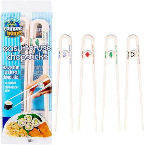 Compac Home Easy-to-Use Chopsticks, Plastic Dishwasher Safe, Grea...