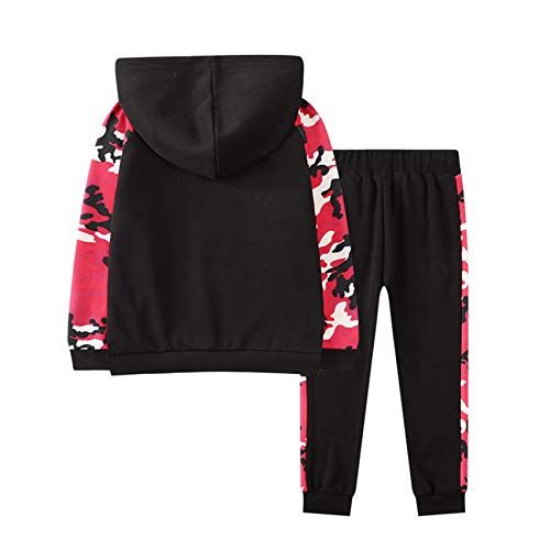 Boys Camouflage Clothing Sets Velvet Long Sleeve Hoodie Sweatshirt Tops Pants Tracksuit 2 Piece Set Winter Outfit2