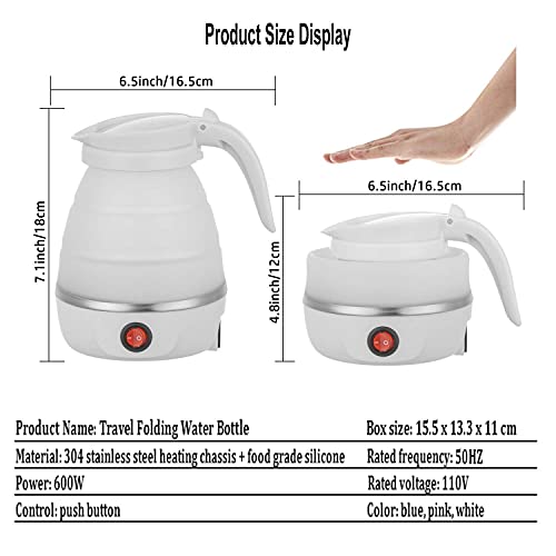 Hervidor eléctrico plegable portátil 600ml 110V miniatura 2