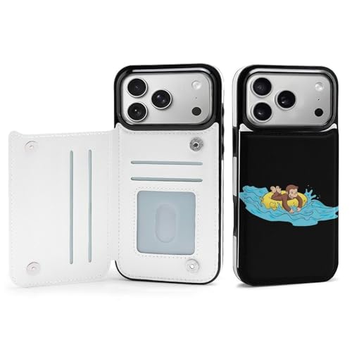 手帳型 おさるのジョージ (6) 対応 iPhone 17 Pro Max ケース カード収納 スマホケース 財布型 携帯ケース 軽量 全面保護 スタンド機能 おしゃれ お祝いギフト