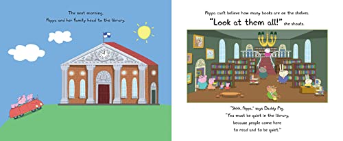 Peppa Pig and the Library Visit: (Children's Picture Book About Going to the Library with Reversible Coloring Poster for Toddlers, Preschoolers, and Kids Ages 3-7) - Image 2