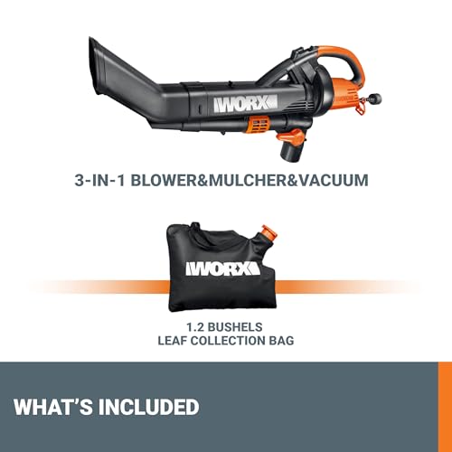 Worx WG509 12 Amp Trivac 3-In-1 Electric Leaf Blower/Mulcher/Vacuum Wg509 Metal Impeller thumb #7