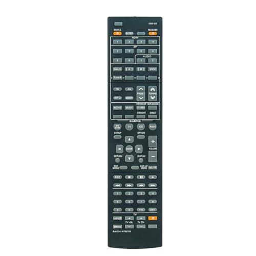 Modello remoto:RAV334 WT92700 VINABTY RAV334 WT92700 Telecomando di ricambio compatibile con Yamaha AV Receivers RX-V467 HTR-4063