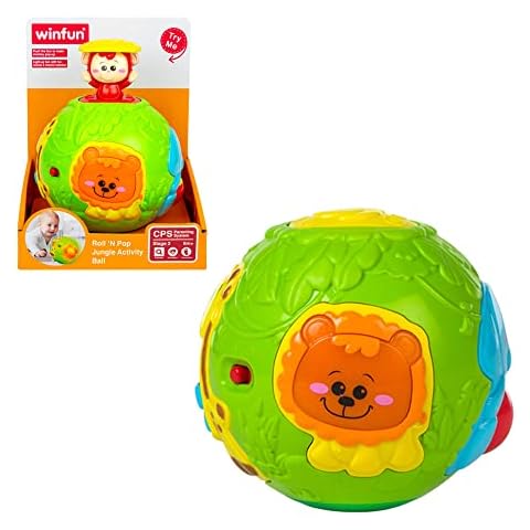 winfun Children's Animal Ball with Light and Sound (44527) Assorted Colour/Model Cover