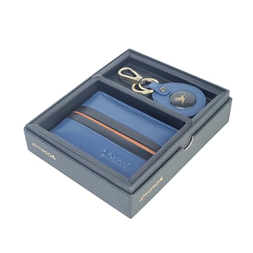 RFID Blocking Leather Wallet for Men – Premium Full Grain Bifold Wallet with ID Window, 8 Card Compartments, Gift Box with AirTag Holder Keychain – Slim Minimalist Front Pocket Wallet3