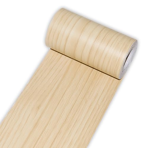 Image of 1 Roll 4 Inch X 32 ft Wood Grain Tape,Wood Contact Paper Self Adhesive Repair Patch for Furniture, Tables, Chairs, Windows, Floors, Home Decor, Handicraft DIY (Light Yellow)