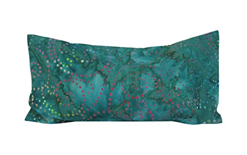 Peacegoods Cotton Eye Pillow COVER 4.5 x 9 Washable - fits our eye pillows or yours - green teal batik