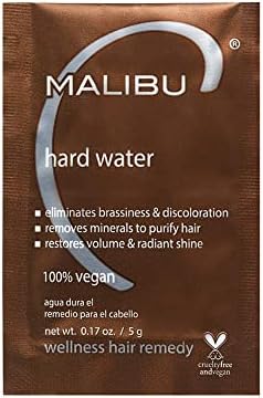 Malibu C Hard Water Wellness Hair Remedy - Removes Hard Water Deposits & Impurities + Restores Volume and Radiant Shine with Vitamin C Complex (1 Packet)