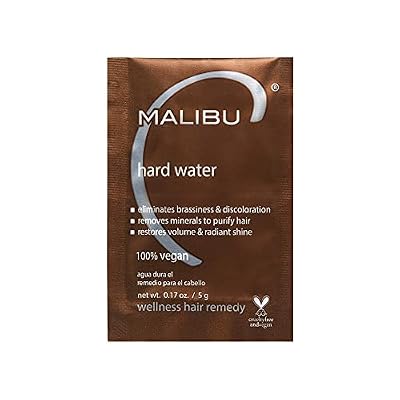 Malibu C Hard Water Wellness Hair Remedy - Removes Hard Water Deposits & Impurities + Restores Volume and Radiant Shine with Vitamin C Complex (1 Packet)