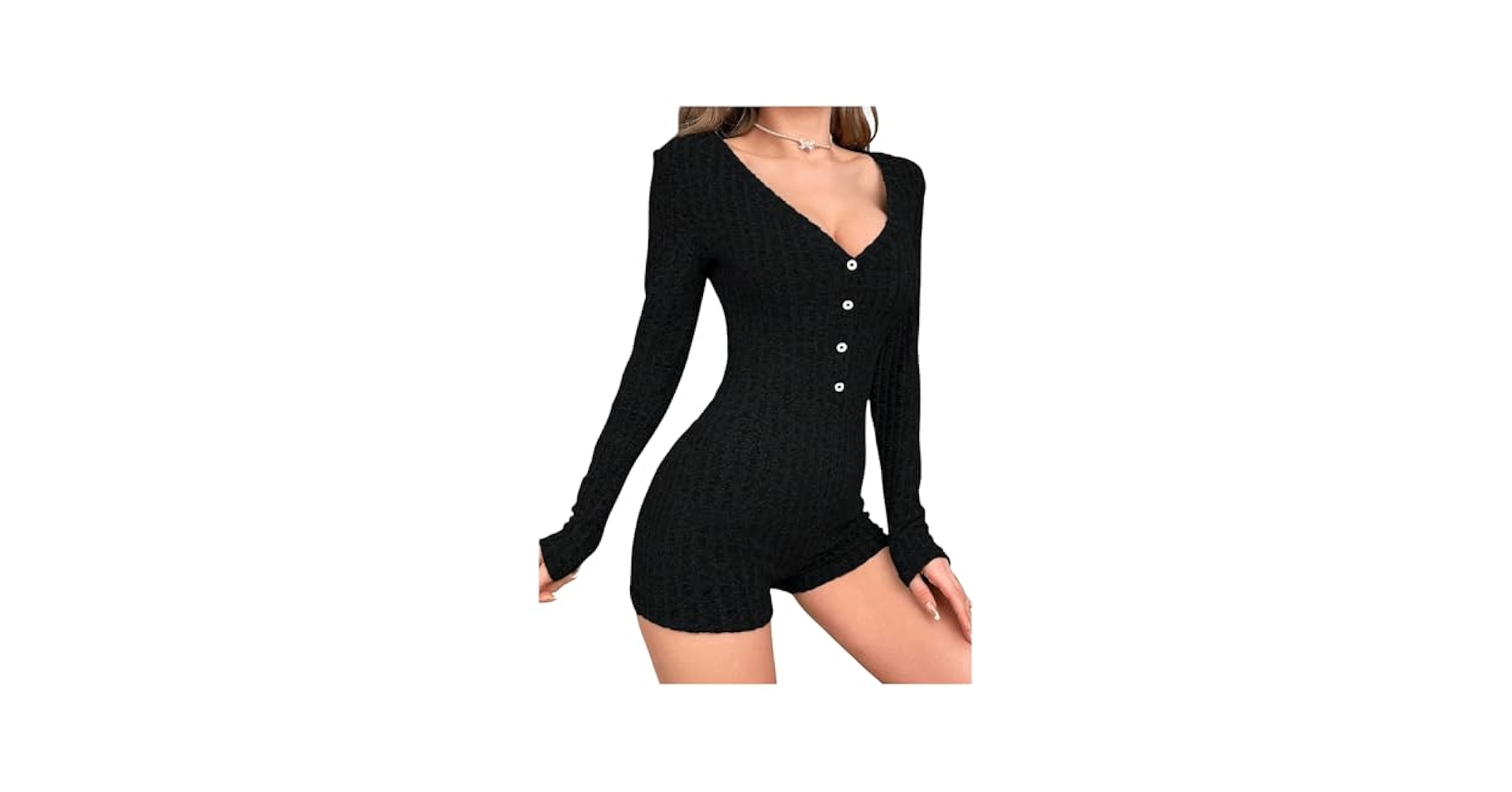 値下げ！即発送！Long Sleeve Inner Romper 黒 Long Sleeve Inner Romper 黒