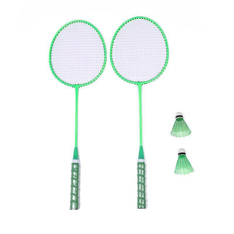 Badminton Racket Type Aluminum Alloy Rackets for Beginners(Orange)