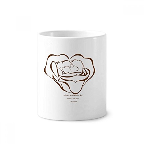 Gobelet céramique stable pour brosse à dents pot pinceaux rose 9.6cm