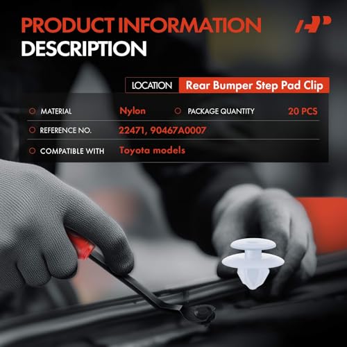 Clips de retención de nailon para parachoques trasero de coche Toyota Sienna y Avalon 2