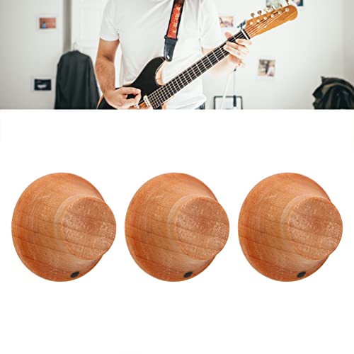 Botão de Controle de Volume da Guitarra, Botão Preciso da Guitarra Elétrica Seguro 3 Peças Madeira R