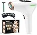 NALONE Depiladora Laser IPL 600-1200NM Depiladora Luz Pulsada con 5 Niveles de Energía, Pantalla Táctil LCD para Mujer y Hombre, Bikini, Axilas, Cara, Cuerpo Blanco