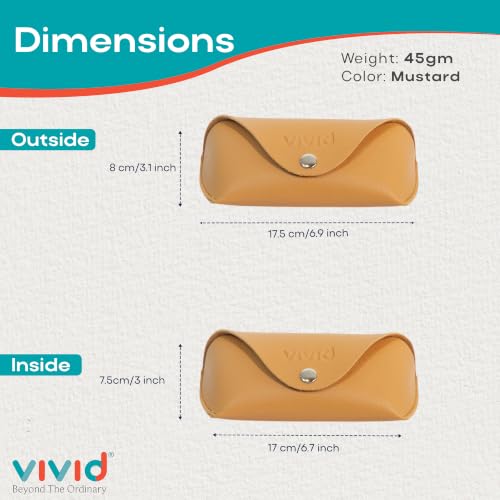 Image of VIVID Unisex Specs Snap Button Eyewear Dabbi Faux Leather Soft Case Cover